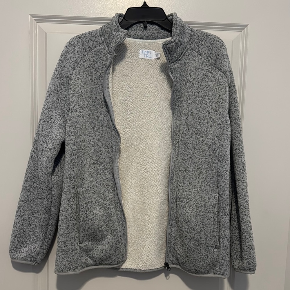 Gray Fleece Zip-Up Jacket